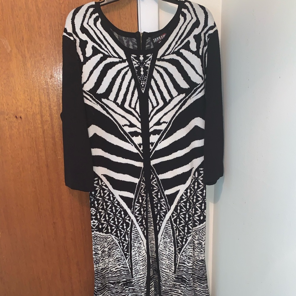 Zebra Print Sweater Dress